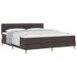Preview: Boxspringbett mit Matratze Dunkelbraun 180x200 cm Stoff