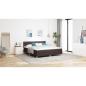 Preview: Boxspringbett mit Matratze Dunkelbraun 180x200 cm Stoff