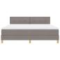 Preview: Boxspringbett mit Matratze Taupe 180x200 cm Stoff
