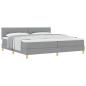 Preview: Boxspringbett mit Matratze Hellgrau 200x200 cm Stoff