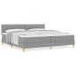 Preview: Boxspringbett mit Matratze Hellgrau 200x200 cm Stoff
