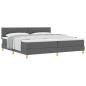 Preview: Boxspringbett mit Matratze Dunkelgrau 200x200 cm Stoff