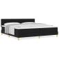 Preview: Boxspringbett mit Matratze Schwarz 200x200 cm Stoff