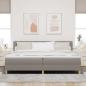 Preview: Boxspringbett mit Kissen mit Kopfteil Taupe 200 x 200 cm Stoff