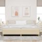 Preview: ARDEBO.de - Boxspringbett mit Matratze Creme 200x200 cm Stoff