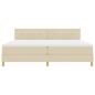 Preview: Boxspringbett mit Matratze Creme 200x200 cm Stoff