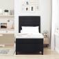 Preview: Boxspringbett mit Matratze Schwarz 100x200 cm Stoff