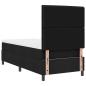 Preview: Boxspringbett mit Matratze Schwarz 100x200 cm Stoff