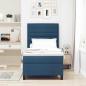 Preview: Boxspringbett mit Matratze Blau 100x200 cm Stoff