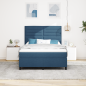 Preview: Boxspringbett mit Matratze Blau 160x200 cm Stoff