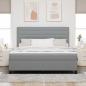 Preview: Boxspringbett mit Matratze Hellgrau Super King Stoff