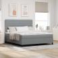 Preview: Boxspringbett mit Matratze Hellgrau Super King Stoff