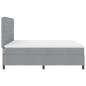 Preview: Boxspringbett mit Matratze Hellgrau Super King Stoff