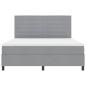 Preview: Boxspringbett mit Matratze Hellgrau Super King Stoff