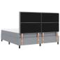Preview: Boxspringbett mit Matratze Hellgrau Super King Stoff