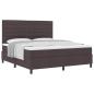 Preview: Boxspringbett mit Matratze Dunkelbraun Super King Stoff