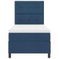 Preview: Boxspringbett mit Matratze Blau 90x200 cm Stoff