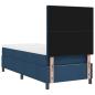 Preview: Boxspringbett mit Matratze Blau 90x200 cm Stoff