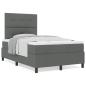 Preview: Boxspringbett mit Matratze Dunkelgrau 120x200 cm Stoff