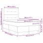 Preview: Boxspringbett mit Matratze Schwarz 120x200 cm Stoff
