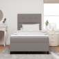 Preview: Boxspringbett mit Matratze Taupe 120x200 cm Stoff