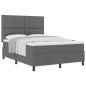 Preview: Boxspringbett mit Matratze Dunkelgrau 140x190 cm Stoff