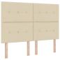 Preview: Boxspringbett mit Kopfteil Creme 140 x 190 cm Stoff