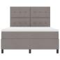 Preview: ARDEBO.de - Boxspringbett mit Matratze Taupe 140x200 cm Stoff