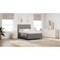 Preview: Boxspringbett mit Matratze Taupe 140x200 cm Stoff