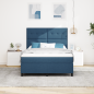 Preview: Boxspringbett mit Matratze Blau 140x200 cm Stoff
