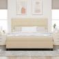 Preview: Boxspringbett mit Matratze Creme Super King Stoff