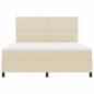 Preview: Boxspringbett mit Matratze Creme Super King Stoff