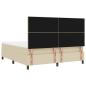 Preview: Boxspringbett mit Matratze Creme Super King Stoff