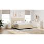Preview: Boxspringbett mit Matratze Creme Super King Stoff