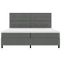 Preview: Boxspringbett mit Matratze Dunkelgrau 200x200 cm Stoff