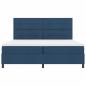 Preview: Boxspringbett mit Matratze Blau 200x200 cm Stoff
