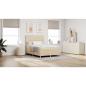 Preview: Boxspringbett mit Matratze Creme 140x200 cm Stoff