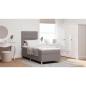 Preview: Boxspringbett mit Matratze Taupe 100x200 cm Stoff