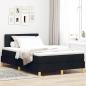 Preview: ARDEBO.de - Boxspringbett mit Matratze & LED Schwarz 120x200 cm Stoff