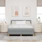 Preview: Boxspringbett mit Matratze & LED Hellgrau 160x200 cm Stoff