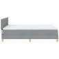 Preview: Boxspringbett mit Matratze & LED Hellgrau 160x200 cm Stoff