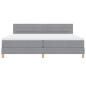 Preview: Boxspringbett mit Matratze & LED Licht Grau 200x200 cm Stoff