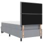 Preview: Boxspringbett mit Matratze & Bank Hellgrau 90 x 200 cm Stoff