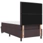 Preview: Boxspringbett mit Matratze & Bank Dunkelbraun 90x200 cm Stoff