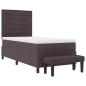 Preview: Boxspringbett mit Matratze & Bank Dunkelbraun 90x200 cm Stoff