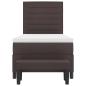 Preview: Boxspringbett mit Matratze & Bank Dunkelbraun 90x200 cm Stoff