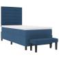 Preview: Boxspringbett mit Matratze & Bank Blau 90x200 cm Stoff