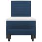 Preview: Boxspringbett mit Matratze & Bank Blau 90x200 cm Stoff