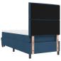 Preview: Boxspringbett mit Matratze & Bank Blau 90x200 cm Stoff