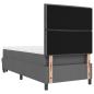 Preview: Boxspringbett mit Matratze & Bank Dunkelgrau 100x200 cm Stoff